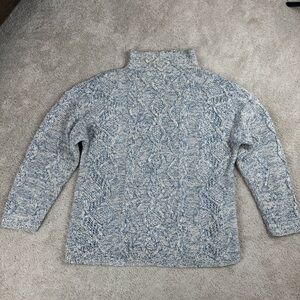 Segrets Sun Prints 90s Chunky Cable Knit Pullover Boho Retro Artsy Heather Sz M